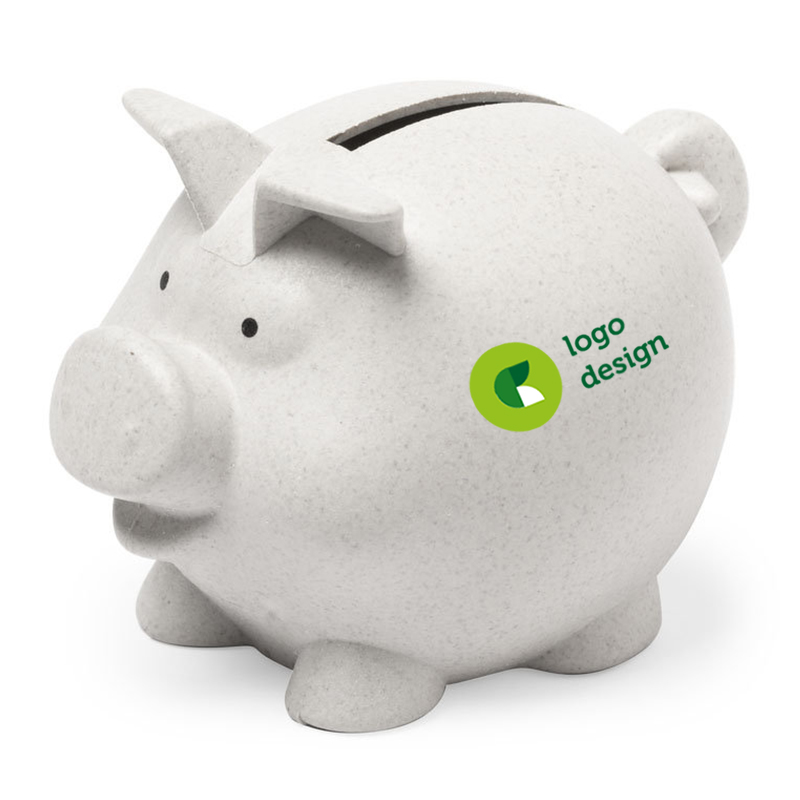 Bamboo fiber piggy bank